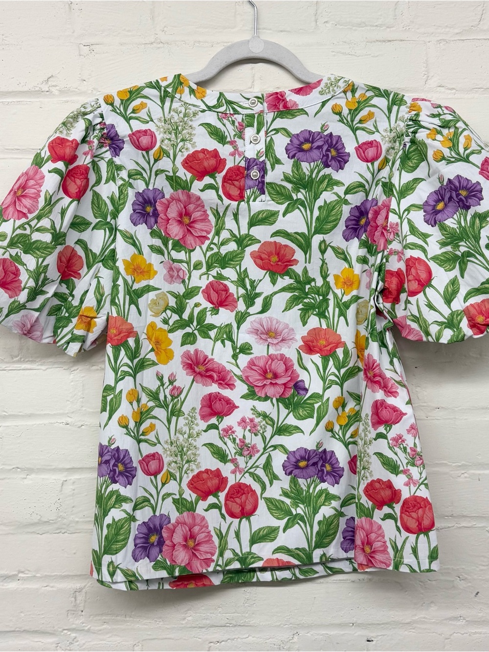 NWT Prosperina Lane Secret Garden Floral Puff Sleeve Blouse size medium - Picture 8 of 9